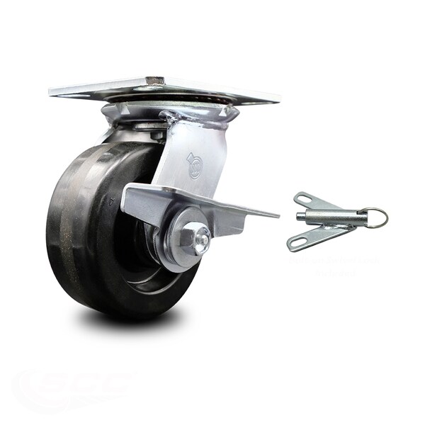 5 Inch Phenolic Caster with Ball Bearing and Brake/Swivel Lock